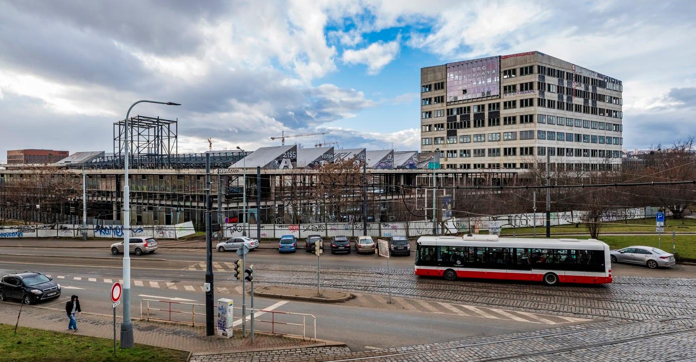 nedostavěné Centrum Nová Palmovka, 13. února 2026 nedostavěné Centrum Nová Palmovka, 13. února 2026