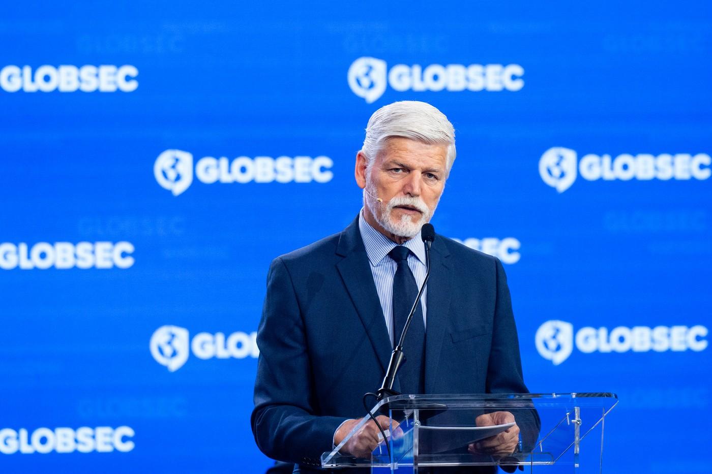 Bezpečnostní konference Globsec, český prezident Petr Pavel při projevu