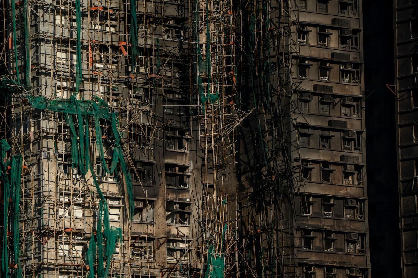 Následky požáru v Hongkongu