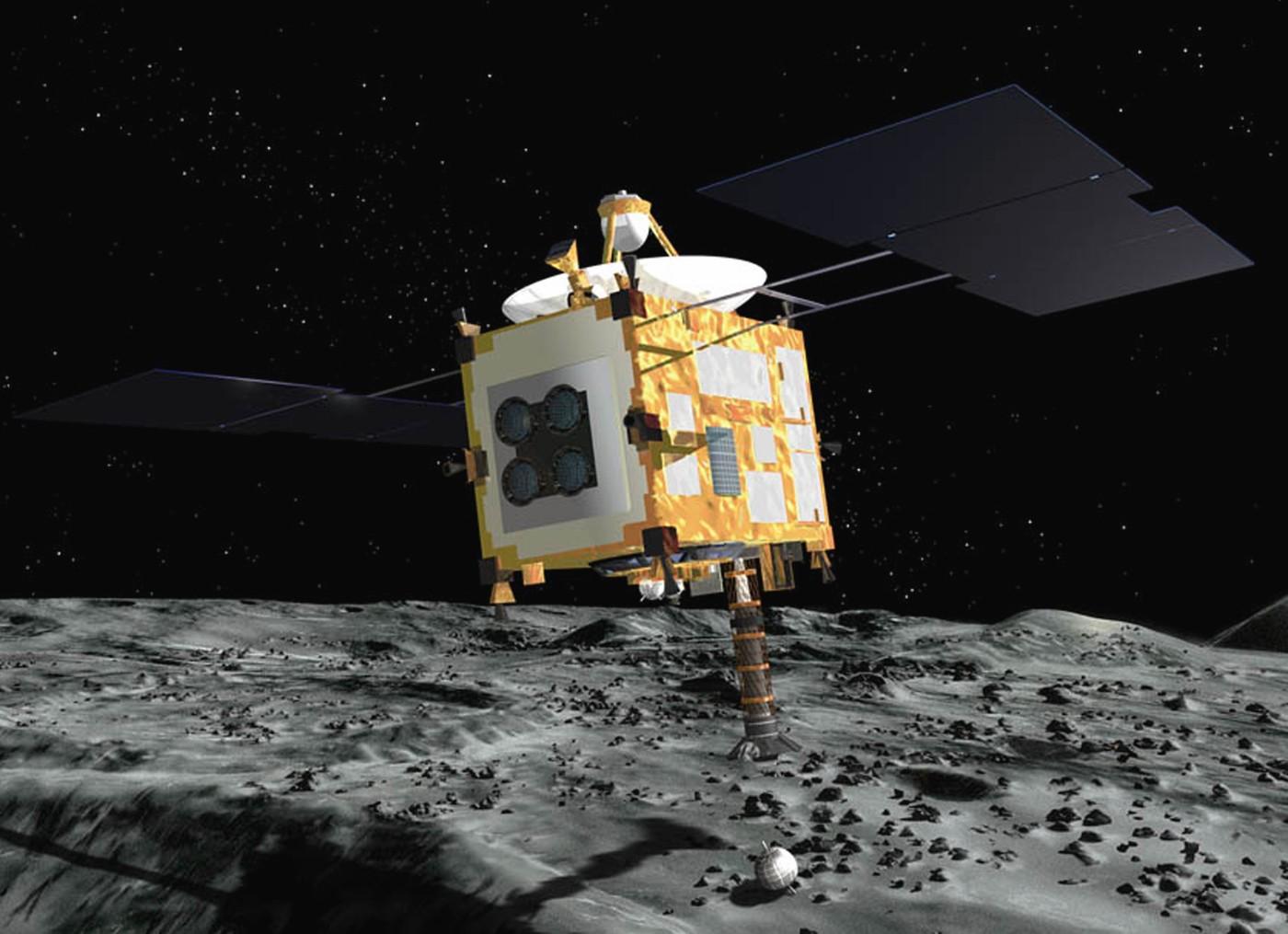 Vesmírná sonda Hajabusa - počítačová animace Vesmírná sonda Hajabusa - počítačová animace